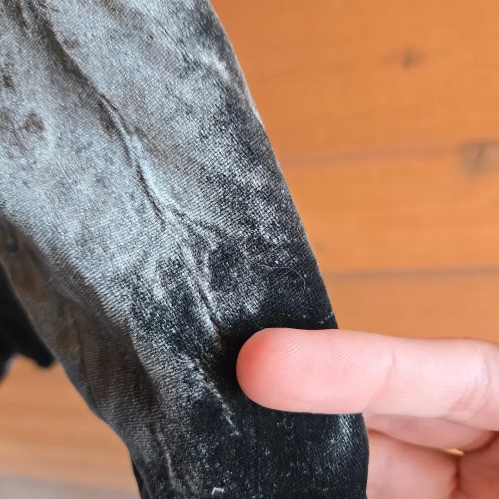 Anthropologie Alessia Blazer Jacket Velvet Carbon Gray Button Front NWT Small - Picture 5 of 7